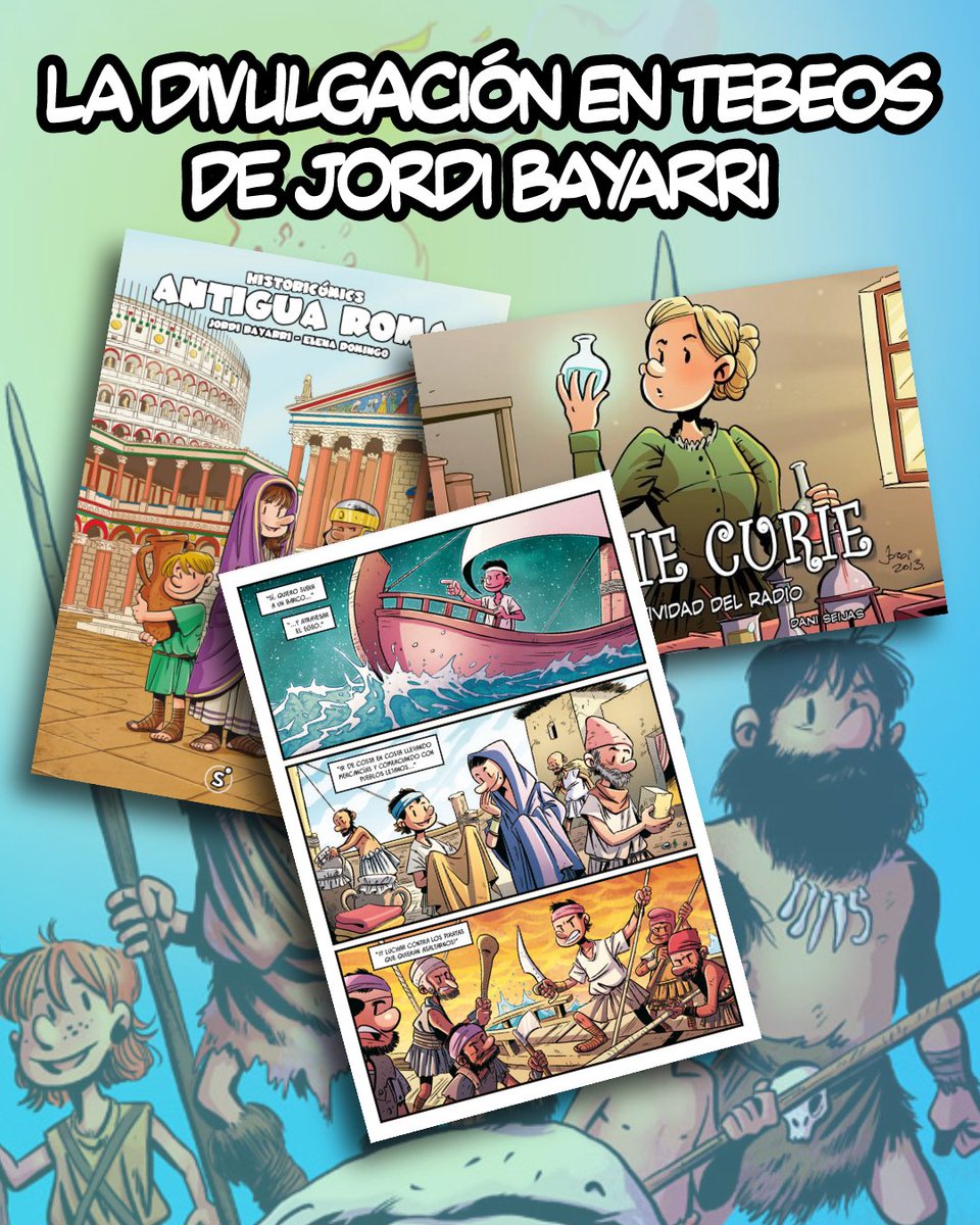 asovalcom's tweet photo. ¿Pueden la historia y la diversión coexistir? 🤔
@Jordibayarri lo tiene claro: ¡Sí!
La prehistoria, la antigua Roma, Marie Curie, Hipatia... ¡Todo eso y mucho más temas de historia y personas importantes para la ciencia puedes encontrarlas en las páginas de sus tebeos!🌍 https://t.co/z3YQgYf2Np