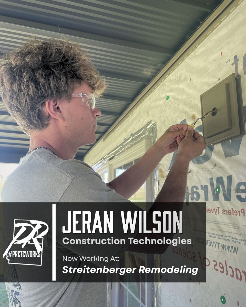 PickawayRossCTC's tweet photo. 🔨 Building skills today for the career ahead!

Meet Jeran Wilson, a Construction Technologies senior on job placement with Streitenberger Remodeling. Real projects, real experience &amp; a career already taking shape. That’s future-ready!

#PRCTCWorks #CareerTechOhio https://t.co/xqXySD3Mu4