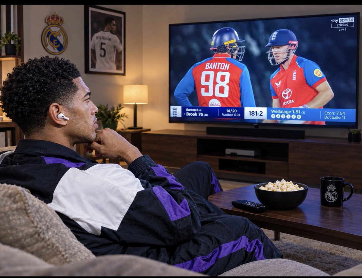 AtifAli84948931's tweet photo. Jude Bellingham Harry brook betting
watching England’s cricket match @TheBarmyArmy @englandcricket
#JudeBellingham #Bellingham #RealMadrid #EnglandCricket #England #CricketMatch #ENGCricket #EnglandCricketTeam #RealMadridFans #Madridista #Football #CricketLovers #ENGvsSL https://t.co/HW1czgt9eL