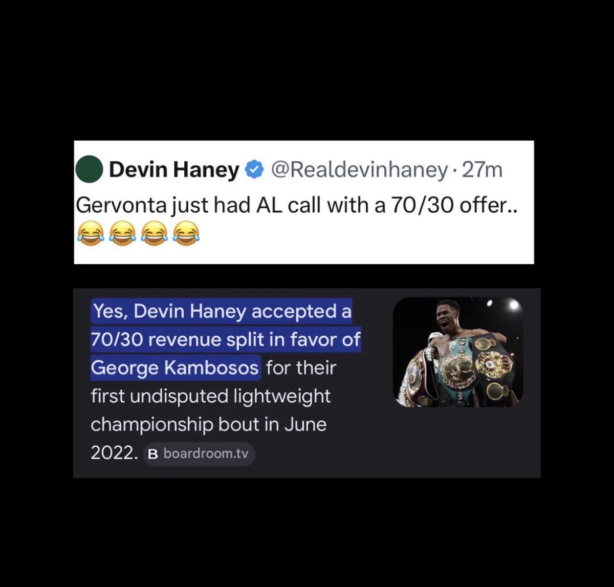 NukeVuitton's tweet photo. This is the 4th fighter to confirm themselves that Tank sent an offer to, yet instead of accepting the fight, they run to social media to control the narrative when they duck it🤷🏾‍♂️ https://t.co/KwHEHTxKlY