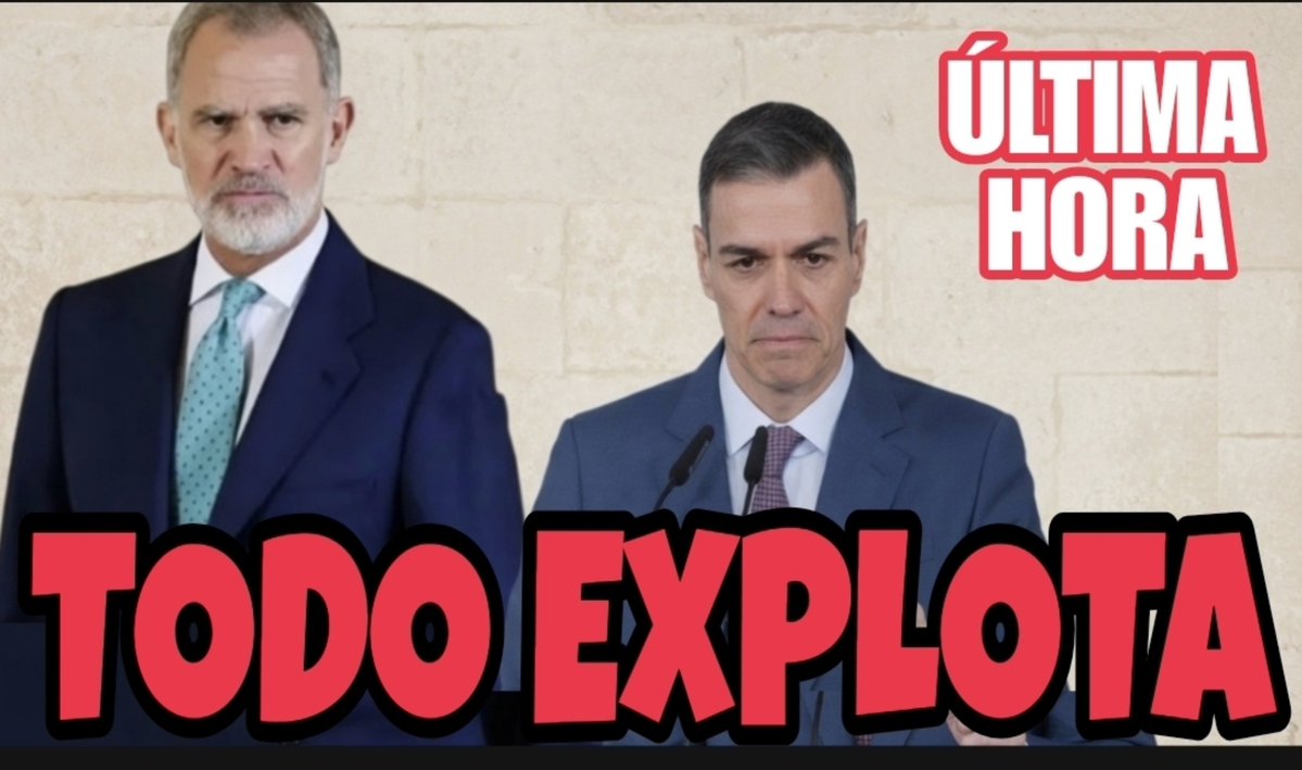 UACD_Youtube's tweet photo. 🔥BOMBAZO BRUTAL 🔥
Todo ha estallado entre Pedro Sánchez y el Rey Felipe VI hasta el punto de que ayer Sánchez no acudió a la reunión a la que debía acudir a Zarzuela antes de ir al programa del "Pequeño Wyoming" (de "gran" ya no tiene nada, cada día es más pequeño) donde arremetió contra el Poder Judicial que le ha hundido su plan de modificación del Censo electoral con la Ley de Nietos, y ha llevado a su mujer a un juicio con jurado por corrupción.

Se da la circunstancia de que la Audiencia Nacional acaba de asumir toda la causa de la invasión de Ceuta con el Gobierno en el epicentro de la investigación por gravísimos delitos contra la Seguridad y la Integridad del Estado.

Estamos asistiendo a un intento de Golpe al Estado de Pedro Sánchez que está desafiando  a todos los demás poderes del Estado, y especialmente al judicial, que es el único que le está plantando cara, y al Jefe del Estado.

Pedro Sánchez en su delirio no quiere dejar el poder bajo ninguna circunstancia para poder así amnistiar o indultar a quien quiera y que no pague así nadie por los delitos ni de corrupción ni por la invasión de Ceuta.
Esto es gravísimo.

Es muy urgente pararle los pies cuanto antes.
Está destruyendo España. 
Y es literal.

Todo aquí:
https://t.co/UmQGEswTH9

(Sigue esta cuenta para estar siempre informado por una de las Acusaciones Populares más activas de España).