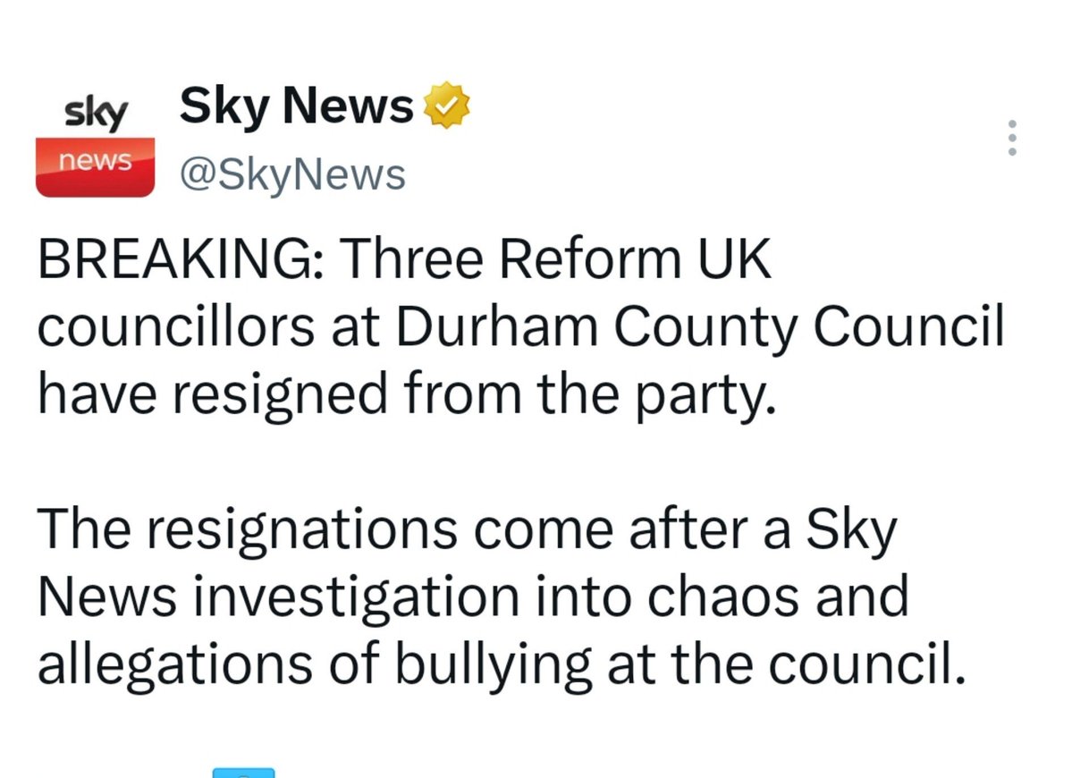 Parody_PM's tweet photo. The Leader of Reform in Wales has quit, Reform MS Sarah Cooper-Lesadd has defected to Plaid Cymru and now three councillors in Durham have resigned. Just another day on our unstoppable march to power. https://t.co/z3L3d7RobO