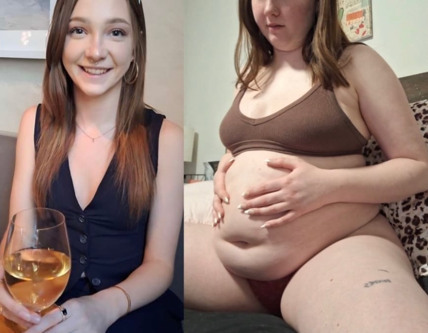 BellyPositivity's tweet photo. before and fatter 🎂 after* 🤭(gainingbunny)

#foodie #ssbbw https://t.co/LYdoz8m01v