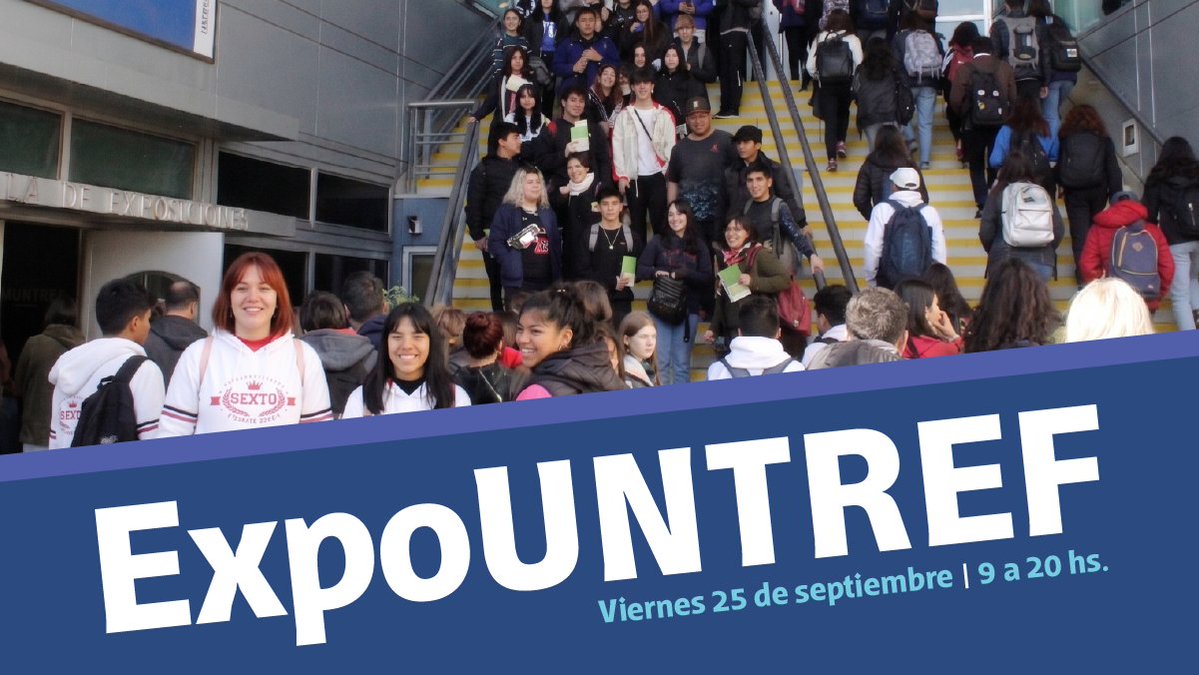 UNTREF's tweet photo. 🎓 ¡Vení a conocer la UNTREF! Abrimos las puertas para que descubras nuestras carreras, el sistema de ingreso y disfrutes de actividades, biblioteca, música, circo y deportes.

Para escuelas secundarias y la comunidad.
🕘 9:00 a 20:00 hs 📍 Sede Villa Lynch ✉️ expo@untref.edu.ar https://t.co/mjcWqOf0YJ