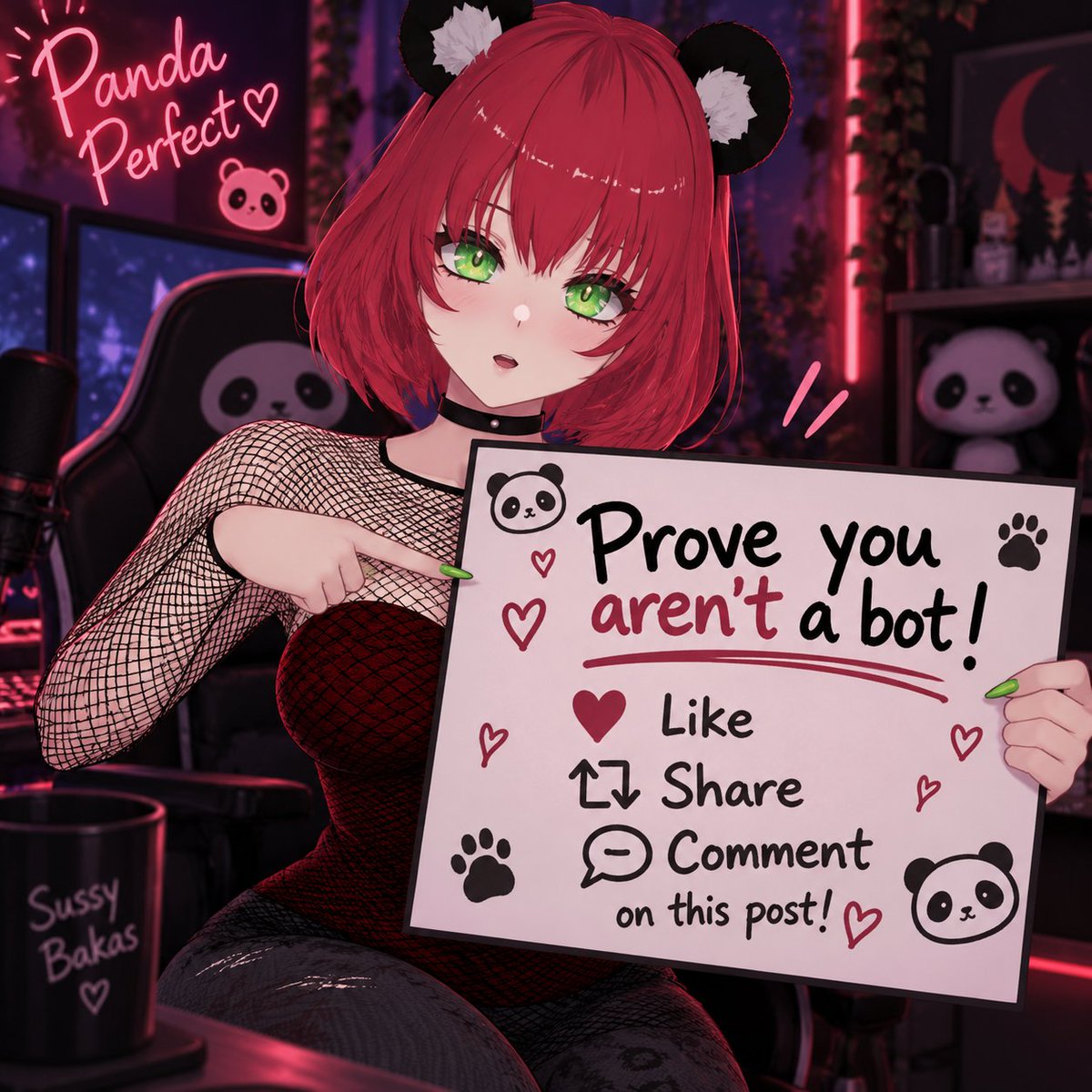 ThePandaperfect's tweet photo. Prove you’re not a bot. 🤨🐼

Like ❤️ Repost 🔄 Comment 💬

And tell me: what’s your favorite game right now? 🎮

I’m watching. 👀

#Vtuber #ENVtuber #Gaming https://t.co/AKiyBnaCC1