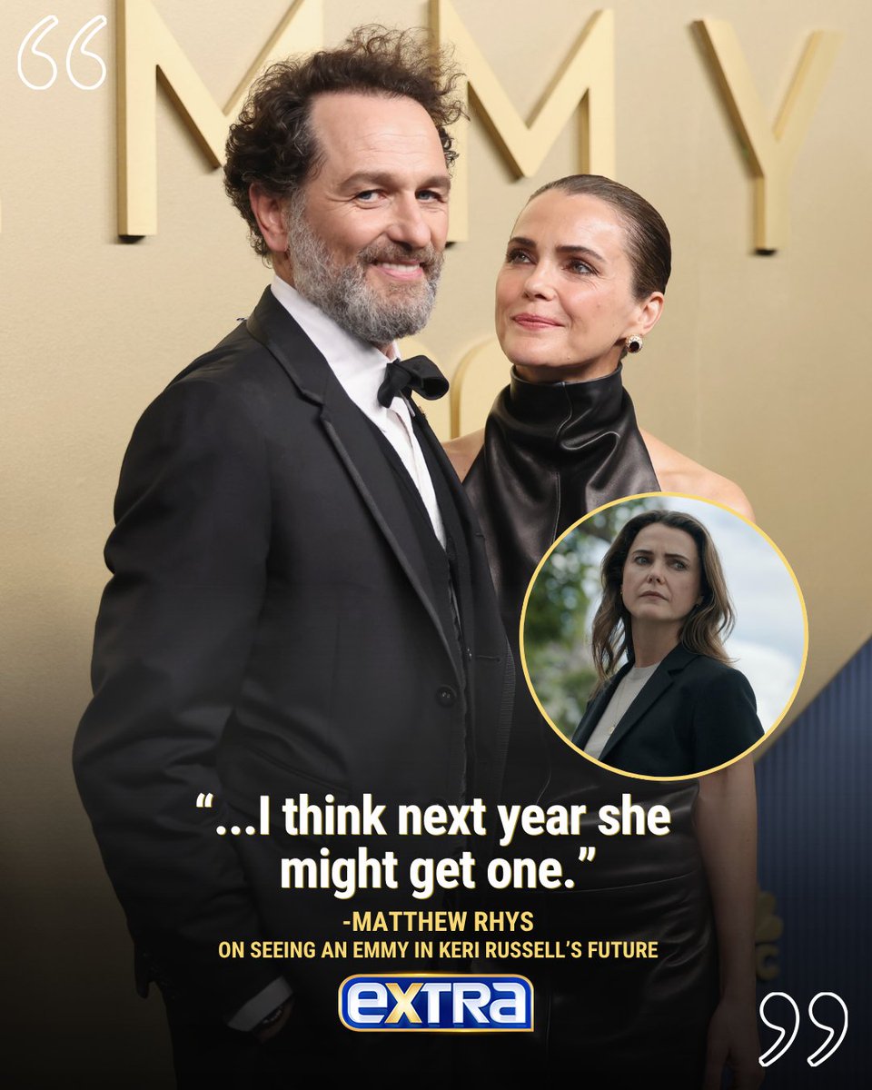 extratv's tweet photo. Matthew Rhys is manifesting that #Emmys win for his partner Keri Russell next year! 🖤🥹

(📸: Gonzalo Marroquin, Natasha Campos, Jenny Anderson / Getty for Netflix) https://t.co/tNEbn9Rlzt