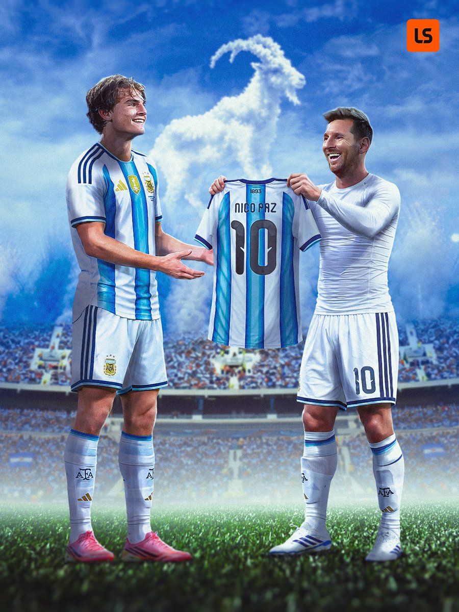 livescore's tweet photo. Nico Paz is set to wear 🔟 for Argentina 🇦🇷✨

Messi's legacy will rest on his shoulders 👑 https://t.co/k9gPcXH8yF