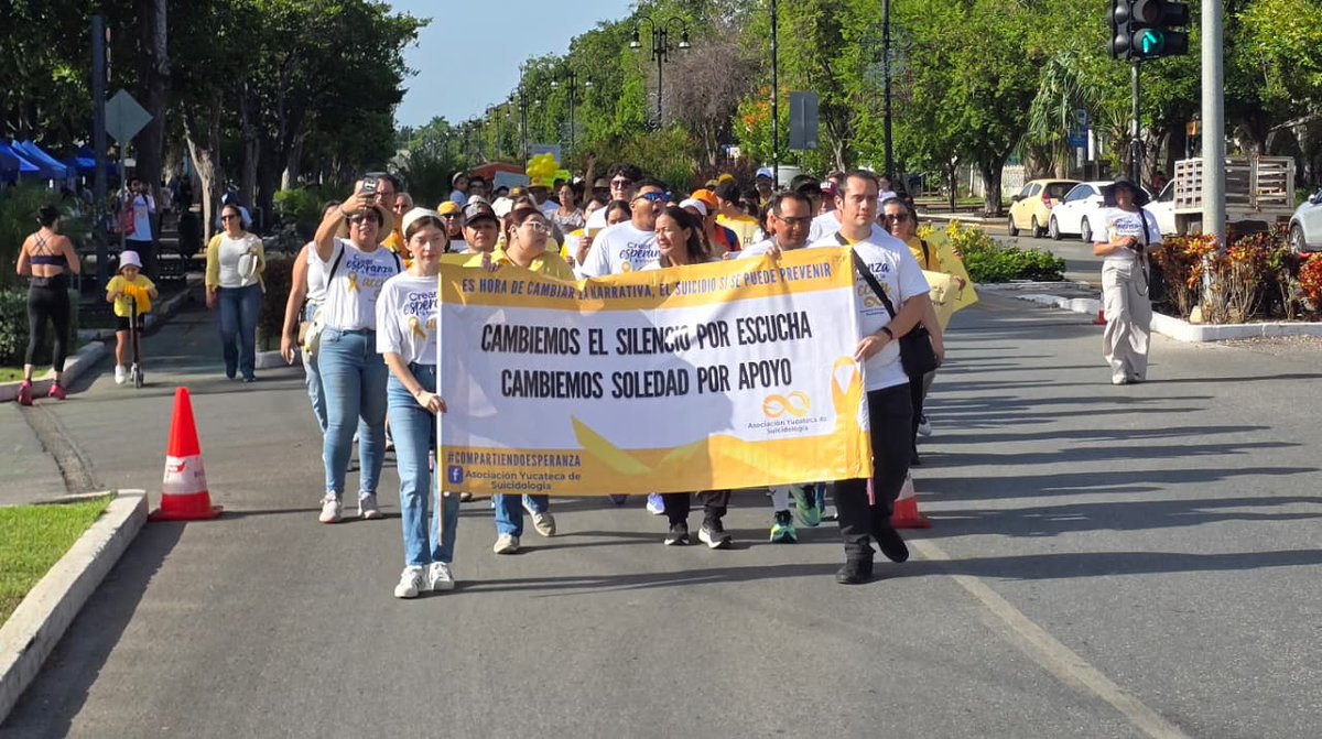 cepredey's tweet photo. Nos sumamos a la caminata conmemorativa por el Día Mundial de la Prevención del Suicidio, promoviendo la escucha, el diálogo y la importancia de cuidar nuestra salud mental.

Desde Cepredey impulsamos espacios donde hablar y pedir apoyo sea siempre parte de la prevención. 💛 https://t.co/AYCKurk97X