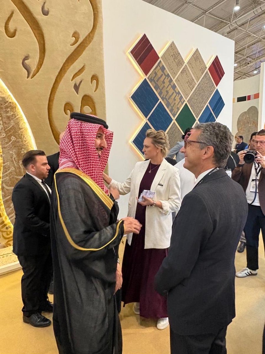 ItalyinKSA's tweet photo. Amb. Baldocci inaugurated the Italian Pavilion curated by @ITAtradeagency at INDEX Saudi where Italy is ranking first in terms of international participation showcasing its excellence, technology &amp; know how 🇸🇦🤝🇮🇹 https://t.co/KAUQLCasHk