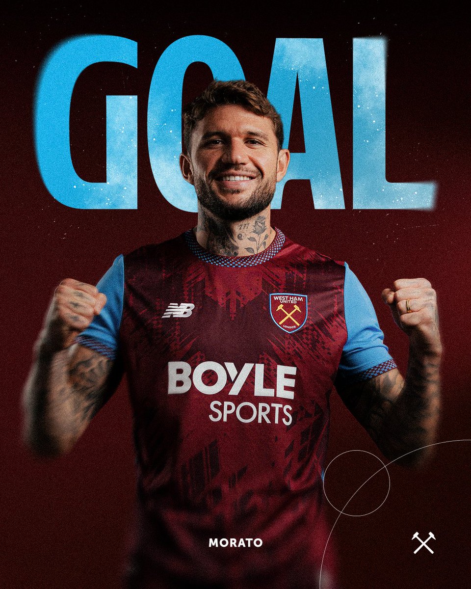 WestHam's tweet photo. INSTANT REACTION 💥

⚒️ 1-1 ⚪️ (15') https://t.co/abOZsjBREI