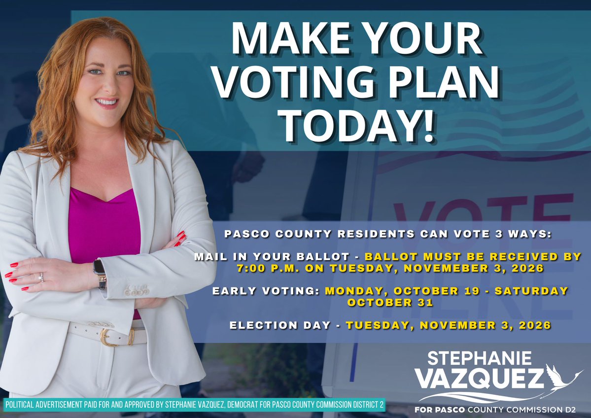 Stephanie4Pasco's tweet photo. Respectfully… some of y’all are approaching Election Day with absolutely no plan 😭

Take 30 seconds and decide now:

🗳 Vote-by-Mail
🗳 Early Voting
🗳 Election Day (Nov. 3)

Your future stressed-out self will thank you.

#votevazquez https://t.co/jkMoYKABZG