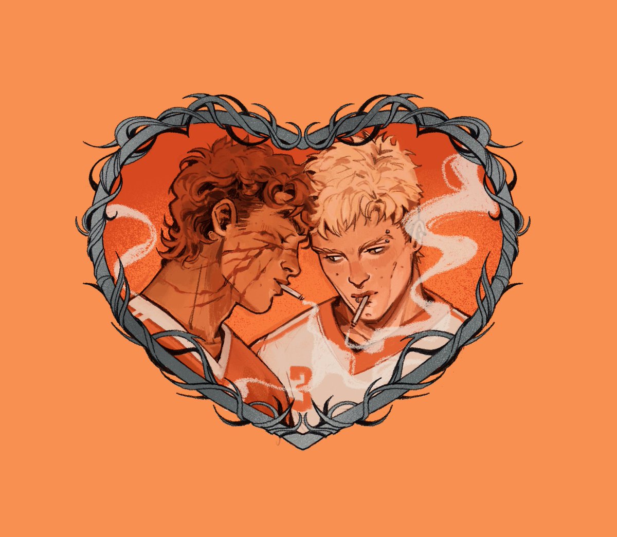 polarts_'s tweet photo. little andreil for a sticker i made🧡🚬 https://t.co/12derC40eE