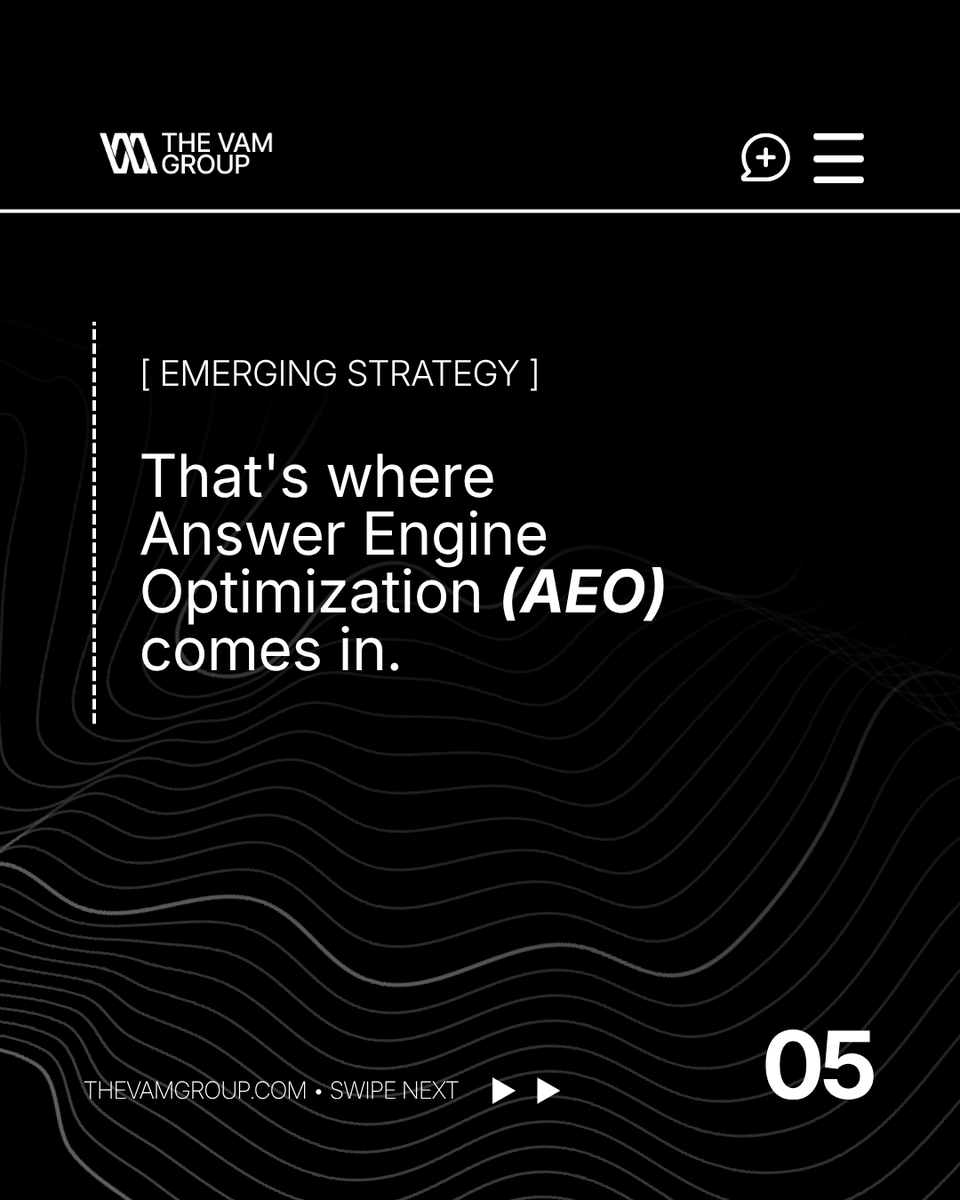vam_group's tweet photo. The businesses that prepare for AI search now will be better positioned for how customers search tomorrow.

📌 Save this for your next SEO review.
🚀 Follow VAM for founder insights on the future of search.

#AIsearch #SearchEngineOptimization #AnswerEngineOptimization https://t.co/DLuHOIz5Mn