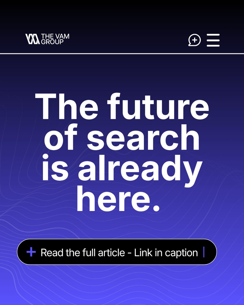 vam_group's tweet photo. The businesses that prepare for AI search now will be better positioned for how customers search tomorrow.

📌 Save this for your next SEO review.
🚀 Follow VAM for founder insights on the future of search.

#AIsearch #SearchEngineOptimization #AnswerEngineOptimization https://t.co/DLuHOIz5Mn