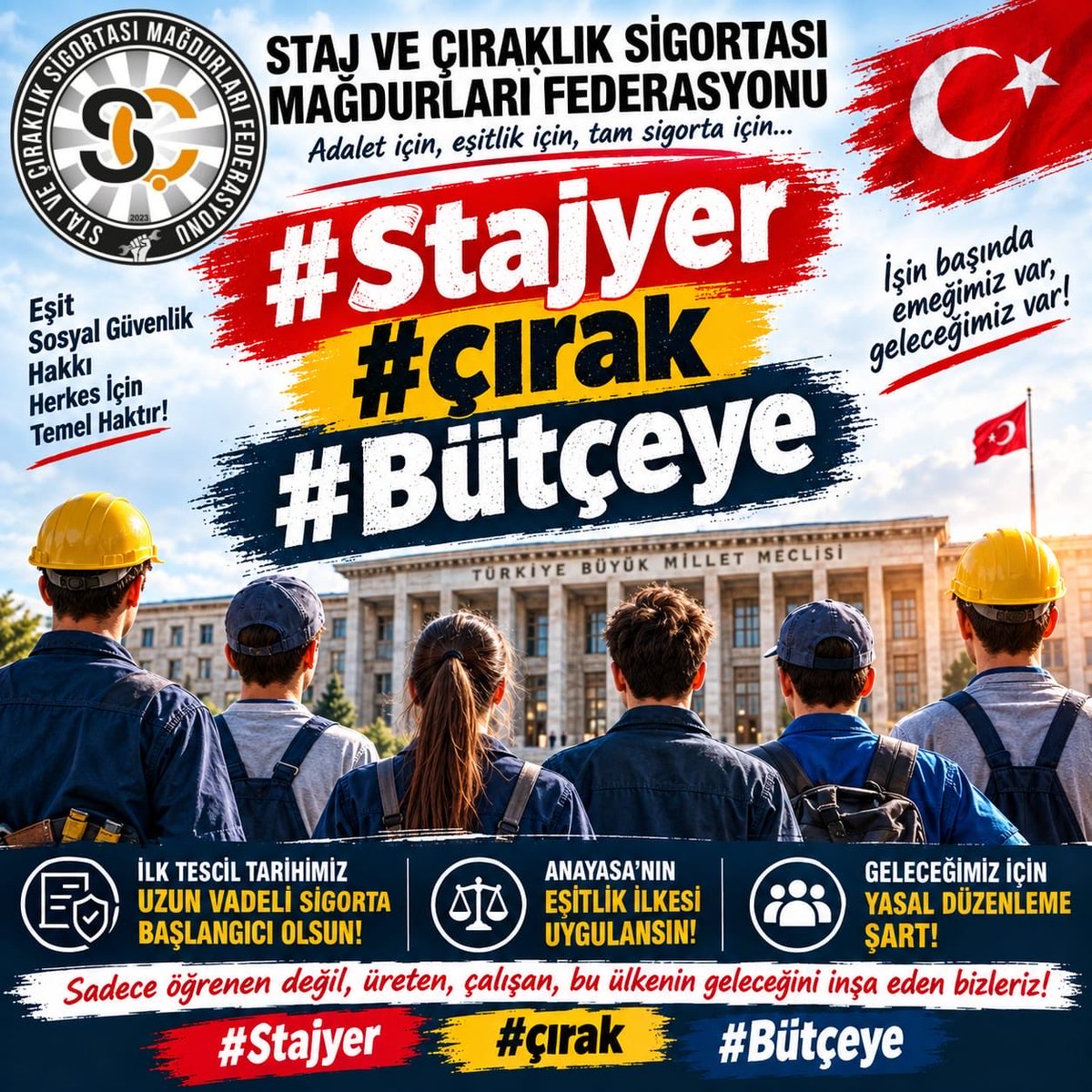 CirakStajFED's tweet photo. MİLLİ EĞİTİM BAKANLIĞI KOMİSYONU BAŞKANLIĞINA

Konu: MESEM Kapsamındaki Öğrencilerin Gelecek Güvencesi, Etkin Denetim Mekanizmaları ve Geçmiş Dönem Staj ve Çıraklık Sigortası Mağduriyetlerinin Çözümü Hakkında

@Yusuf__Tekin 
@CelileErenOKTEN 
@CihadDemirli 
@bllmct40 
@farukyelkenci 
@prof_mahmutozer 
@PrfDrFilizKilic 
@NazimMavis 
@Suat_Ozcagdas 
@serbazmustafa61
@ismetguneshan17 
@latifselvi42 
@kemalkarahanmv 
@ZehraNurAydemr 
@ilyastopsakal 
@saffetsancakli 
@profzuhaltopcu 
@Suat_Ozcagdas 
@senolsunat 
@UGUR__POYRAZ 
@ComezTurhan 
@naimozturrk 
@mustafaergen_ 

Staj ve Çıraklık Sigortası Mağdurları Federasyonu olarak; üretimin, emeğin ve mesleki eğitimin sahadaki durumunu en yakından takip eden kurumsal bir yapı sorumluluğuyla hareket etmekteyiz. 

Ülkemizin kalkınma hamlesinin ve sanayisinin temeli olan genç yeteneklerimizin korunması, hak ettikleri değeri görmesi ve yarınlarına güvenle bakabilmesi toplumsal bir zorunluluktur.

Bu doğrultuda, Bakanlığınız Komisyonu bünyesinde yürütülen çalışmalara katkı sunmak adına aşağıdaki temel hususları dikkate almanızı önemle arz ederiz:

Geçmiş Dönem Mağduriyetlerinin Bütüncül Çözümü: 

Yıllar önce staj ve çıraklık kapsamında fiilen çalışmış ancak sigorta başlangıçları emeklilik hesabında sayılmadığı için mağduriyet yaşayan vatandaşlarımızın hak hakkaniyet çerçevesinde teslim edilmelidir. 

Geçmişte yaşanan bu adaletsizliğin giderilmesi, hem toplumsal vicdanı rahatlatacak hem de mesleki eğitim sistemine olan güveni yeniden tesis edecektir.

MESEM Öğrencileri İçin Gelecek Güvencesi: MESEM bünyesinde eğitim alırken doğrudan üretim süreçlerine katılan çocuklarımızın geleceğe umutla bakabilmeleri, sosyal güvenlik haklarının eksiksiz teminat altına alınmasına bağlıdır. Eğitim döneminde yapılan çalışmaların uzun vadeli sigorta kollarını da kapsayacak şekilde düzenlenmesi, gençlerimizin yarın kaygısını ortadan kaldıracaktır.

Etkin ve Şeffaf Denetleme Mekanizması: Eğitim süreçlerinin niteliğini korumak, iş sağlığı ve güvenliği standartlarını en üst düzeyde tutmak adına sahada işleyen güçlü bir denetim mekanizması şarttır. 

Denetim kanallarının daha sıkı, düzenli ve şeffaf bir yapıda çalıştırılması; hem çocuklarımızın haklarını güvenceye alacak hem de uygulamanın istismar edilmesini önleyecektir.

Geçmişte hak kaybına uğramış staj ve çıraklık mağdurlarının adalet talebinin karşılanması ve geleceğimiz olan MESEM öğrencilerinin yarınlara güvenle bakabilmesi adına atılacak her adımı desteklediğimizi belirtir, Komisyonunuza çalışmalarında başarılar dileriz.

Saygılarımızla,
Staj ve Çıraklık Sigortası Mağdurları Federasyonu

#Stajyer 
#çırak
#Bütçeye
