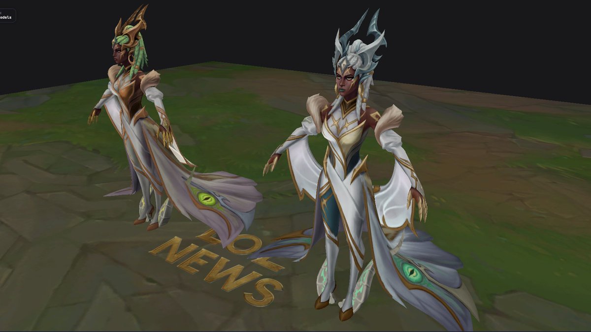 LoLNewsEN's tweet photo. Coven Mel (Pearl) in-game model (Updated) - #LeagueOfLegends 

OLD / NEW https://t.co/8isjggPfok