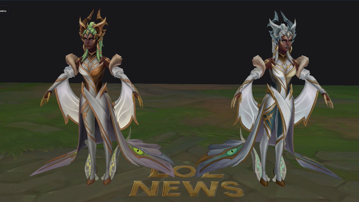 LoLNewsEN's tweet photo. Coven Mel (Pearl) in-game model (Updated) - #LeagueOfLegends 

OLD / NEW https://t.co/8isjggPfok