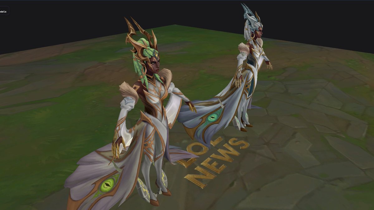 LoLNewsEN's tweet photo. Coven Mel (Pearl) in-game model (Updated) - #LeagueOfLegends 

OLD / NEW https://t.co/8isjggPfok