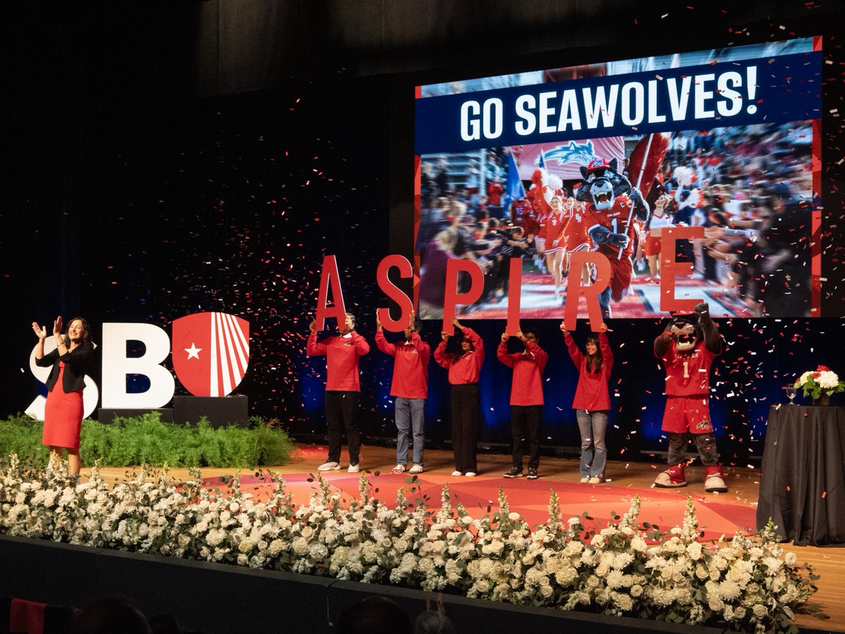 SBUPrez's tweet photo. Yesterday's 2026 State of the University Address celebrated Stony Brook’s momentum. I highlighted the 12 ambitious actions of ASPIRE 2035, our strategic plan, and our North Star as we build one of the nation’s greatest public universities.

Watch here: https://t.co/bDP4CXhrtB https://t.co/BYBpofgS7r