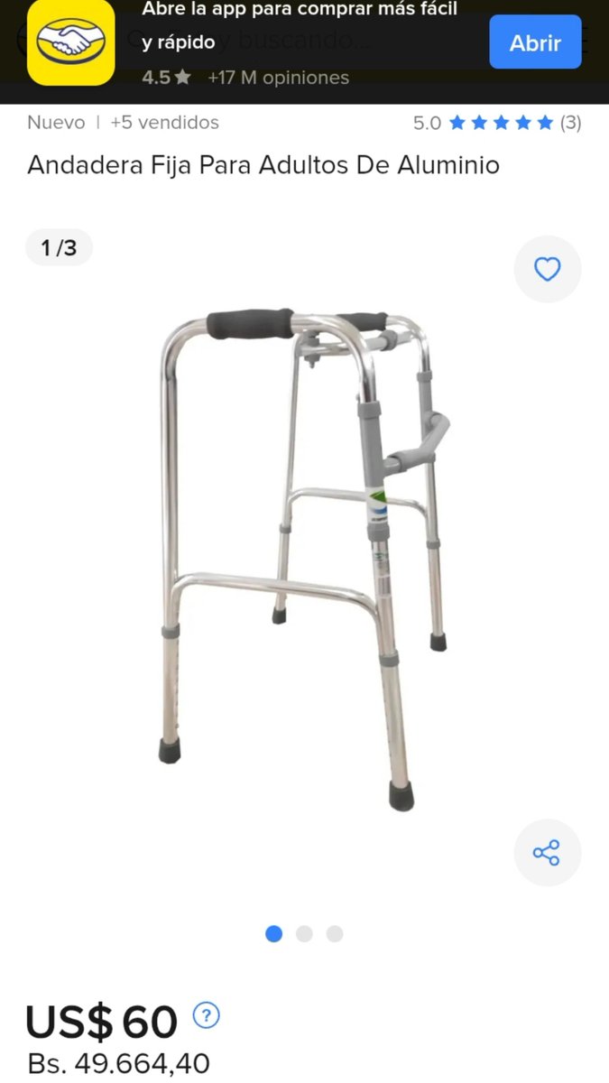 N0cre0ennadie25's tweet photo. Amigos he intentado todo, Venapp, la alcaldía y es imposible una andadera

El deterioro ya me llevo a eso, la andadera. Con bastón me caigo y lastimo

Ruego tu ayuda. Así sea RT, me dicen no es mucho, para mi es una fortuna

Si está a tu alcance 🙏 

Banesco
04126060544
6912365 https://t.co/WMKQLJ8tLo