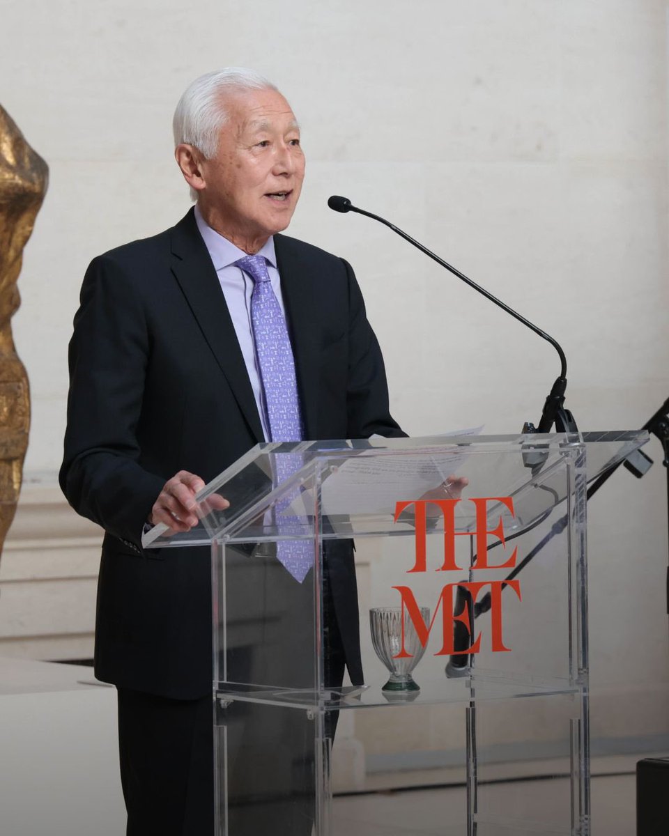 Oscar L. Tang speaking at the groundbreaking of the Tang wing at The Met.