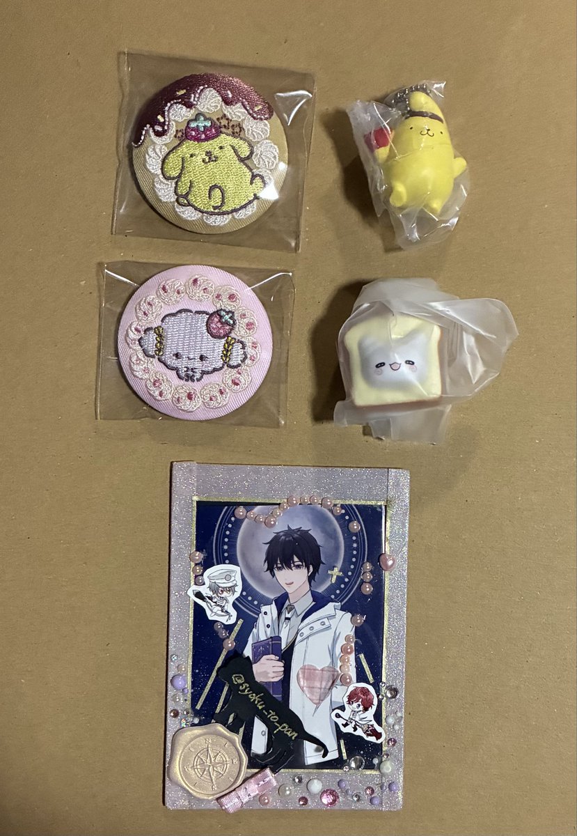syoku_to_pan's tweet photo. 【交換】　サンリオ　刺繍缶バッジ　ガチャガチャ

［譲］
ポムポムプリン　こぎみゅん
はなまるおばけ

［求］
各種ポチャッコ　各1

郵送

まとめて交換可能な方でお願いします
よろしくお願いします https://t.co/8Xdc6yAI8u