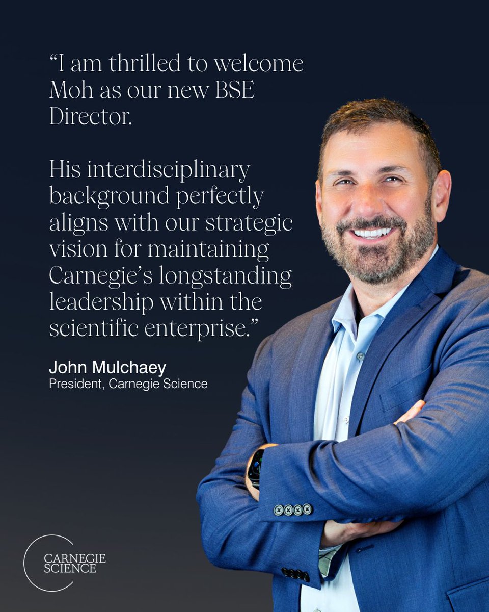 carnegiescience's tweet photo. In October, Moh El-Naggar joins Carnegie as the director of our Biosphere Sciences &amp; Engineering division (BSE). 

He steps into the role just as our biologists set up new labs on the @Caltech campus as part of our relocation to Southern California.  ���� https://t.co/1wRHYQp8G1