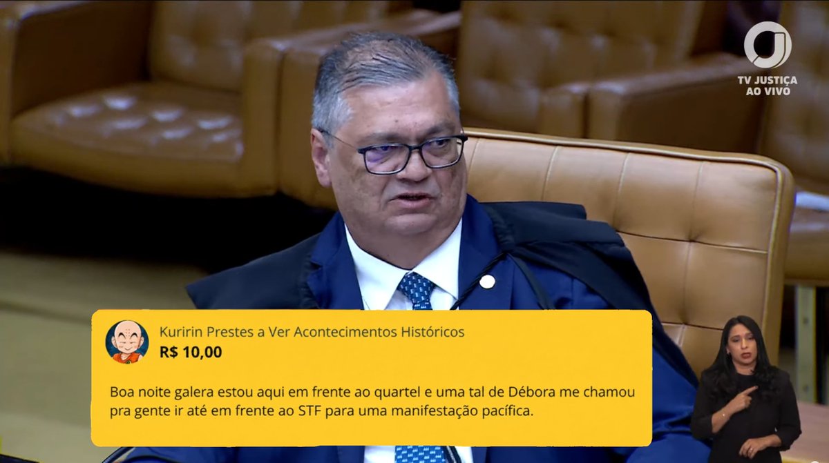 JefinhoMenes's tweet photo. Ministro Dino pede a palavra e anuncia um novo superchat de R$10 https://t.co/jYf3t2Vpj5