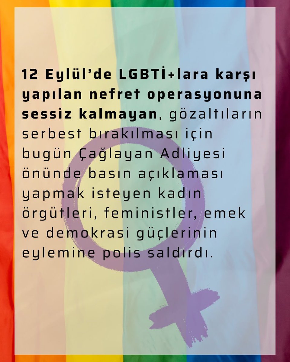 CatlakZemin___'s tweet photo. 12 Eylül’de LGBTİ+lara karşı yapılan nefret operasyonuna sessiz kalmayan, gözaltıların serbest bırakılması için bugün Çağlayan Adliyesi önünde basın açıklaması yapmak isteyen kadın örgütleri, feministler, emek ve demokrasi güçlerinin eylemine polis saldırdı. https://t.co/JA5HpSekSR