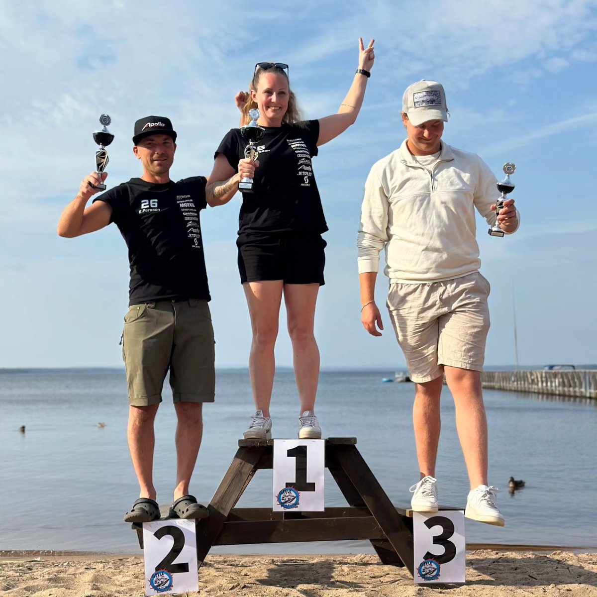 MerilynGraxo's tweet photo. Home race, fantastic weather, and so many loved ones in the crowd. Three straight heat wins and overall victory. Finally on top of the podium! Erik took second place. Pyret Persson impressed most with second in his class on a borrowed machine. https://t.co/j8MUgmtLe5