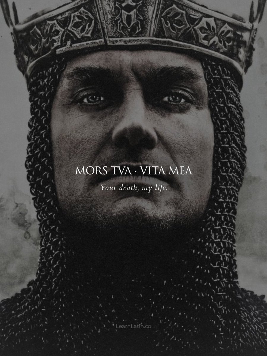 latinedisce's tweet photo. Mors tua, vīta mea — “Your death, my life.” https://t.co/PvygkrV72T