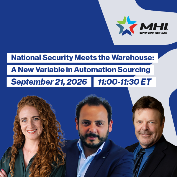 WERC's tweet photo. National security concerns &amp; increasing regulation have made it more difficult to source components. In this Sept. 21 Tech Talk, leaders from the MHI Solutions Community's Systems Integrators Committee share tips for more resilient sourcing. Register now: https://t.co/r11zUq7867 https://t.co/Wnn0ctAQrS