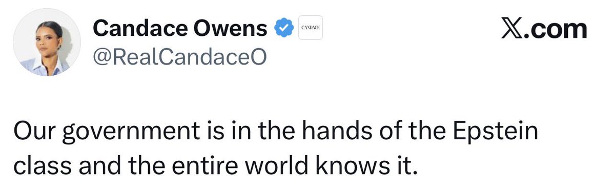 bren45000's tweet photo. Candace Owens is literally the Epstein Class.

She is married to rich a British Lord with ties to corrupt wealthy Scientologists and super wealthy porn webcam businessmen like the Tate brothers.

She is the 1%.

She is the elite class. https://t.co/PNdksBnPm9