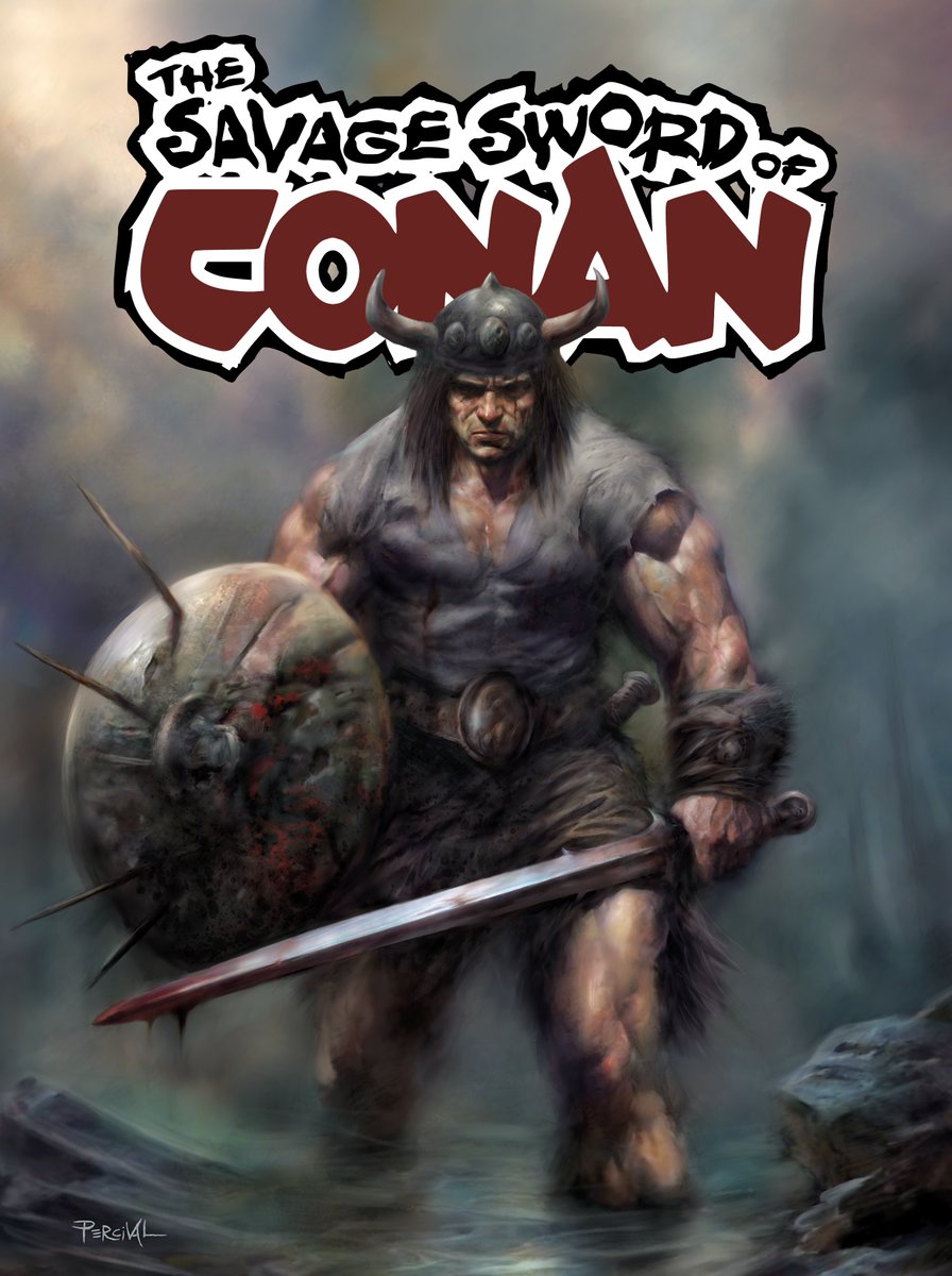 conanbycrom's tweet photo. The Savage Sword Of Conan #16 - on Sale NOW! 

•A-story: Nicola Scott for Conan
•B-story: Chris Campana for Steve Corcoran
•C-story: Sean Izaakse for Zuleika

Behold the Trade Dress Cover by @nickpercival https://t.co/bekHWiQCXU