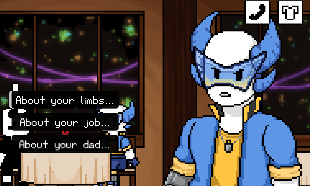 mo6ishh's tweet photo. this game is... weeeirdly albeist??? why even have options to ask to take off hypers helmet or be forced to talk about rockets prostetics and vines arm i felt so uncomfortable, even if theyre rude to you about/seem uncomfortable with it it doesnt feel right https://t.co/wffFGqrBTQ