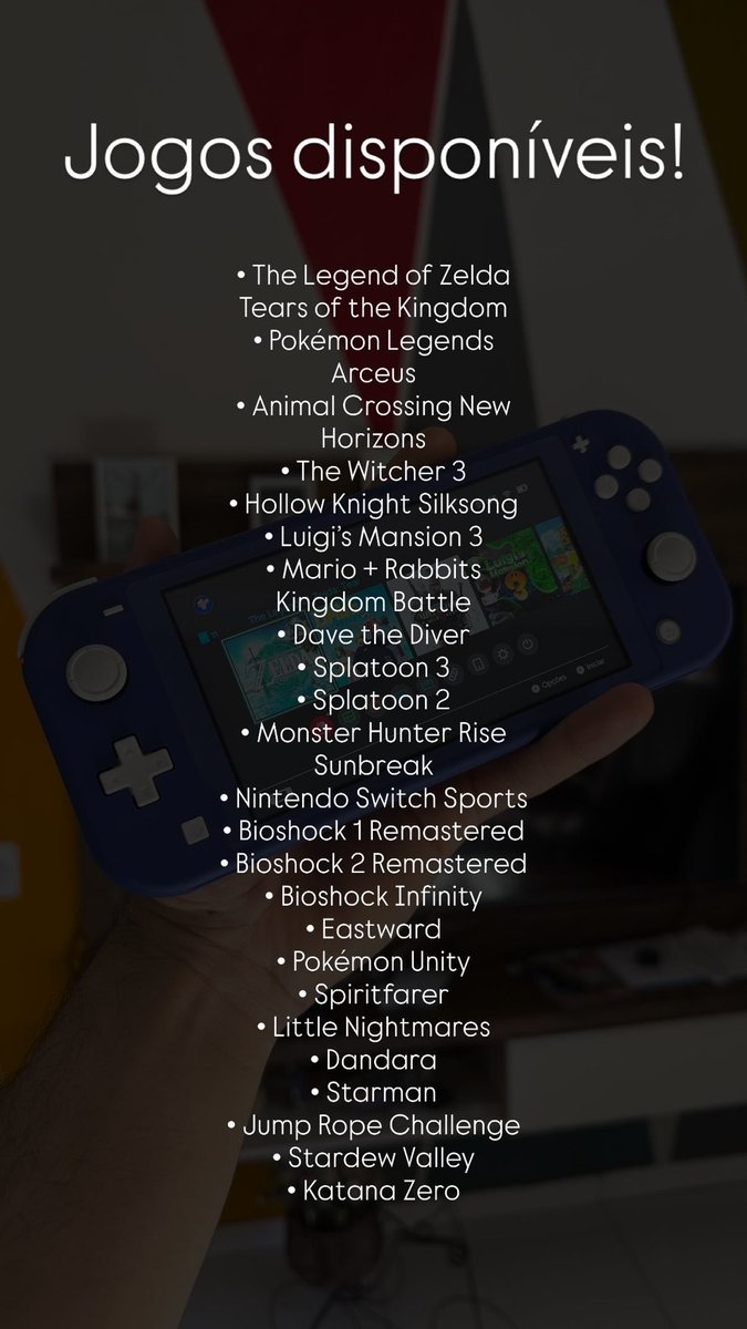 iv_arrais's tweet photo. Pessoal, estou vendendo meu Switch Lite (está novo, com caixa e tudo, usei 2 meses), ele vai com minha conta secundária com vários jogos incluindo alguns exclusivos Nintendo (na última foto vc vê a lista)
quem puder dar rt eu agradeço
faço envio olx, to pedindo R$1.200,00 https://t.co/BrwoVZkm7J