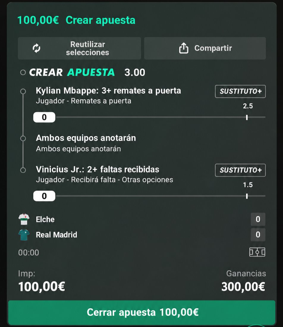 pter1096870's tweet photo. Vamos con un pick cuota 3 para el partido del  #realmadrid , es difícil, pero tiene mucho valor 🍀 https://t.co/Z2bprOYxCA