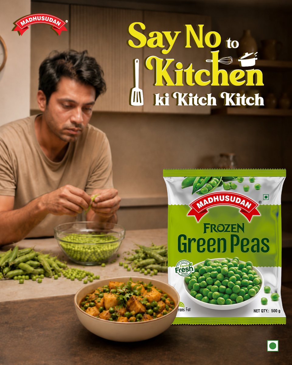 FletcherGenao's tweet photo. Peeling peas with your kid—cute or complete chaos? Skip the mess and wasted time with Madhusudan Frozen Peas, cleaned, sorted, and ready to cook. https://t.co/PKdOgSoC8x
