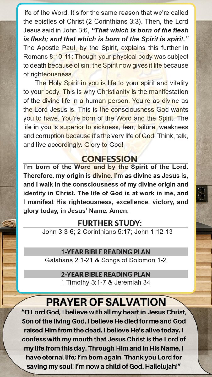 RORintlmissions's tweet photo. Being born again, not of corruptible seed, but of incorruptible, by the word of God... (1 Peter 1:23).

Partner today: https://t.co/bqaRvgVuZF

Learn more about Rhapsody International Missions: https://t.co/HYieNdJW6R https://t.co/QPI1qJnRwZ