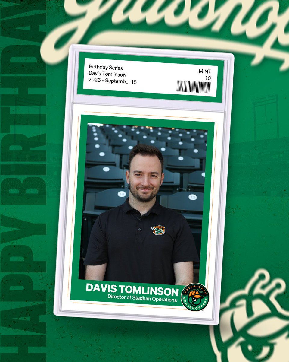GSOHoppers's tweet photo. Join us in wishing a Happy Birthday to our Director of Stadium Operations, Davis Tomlinson! We hope you have a great day! 🥳 https://t.co/f0xls5AKnb
