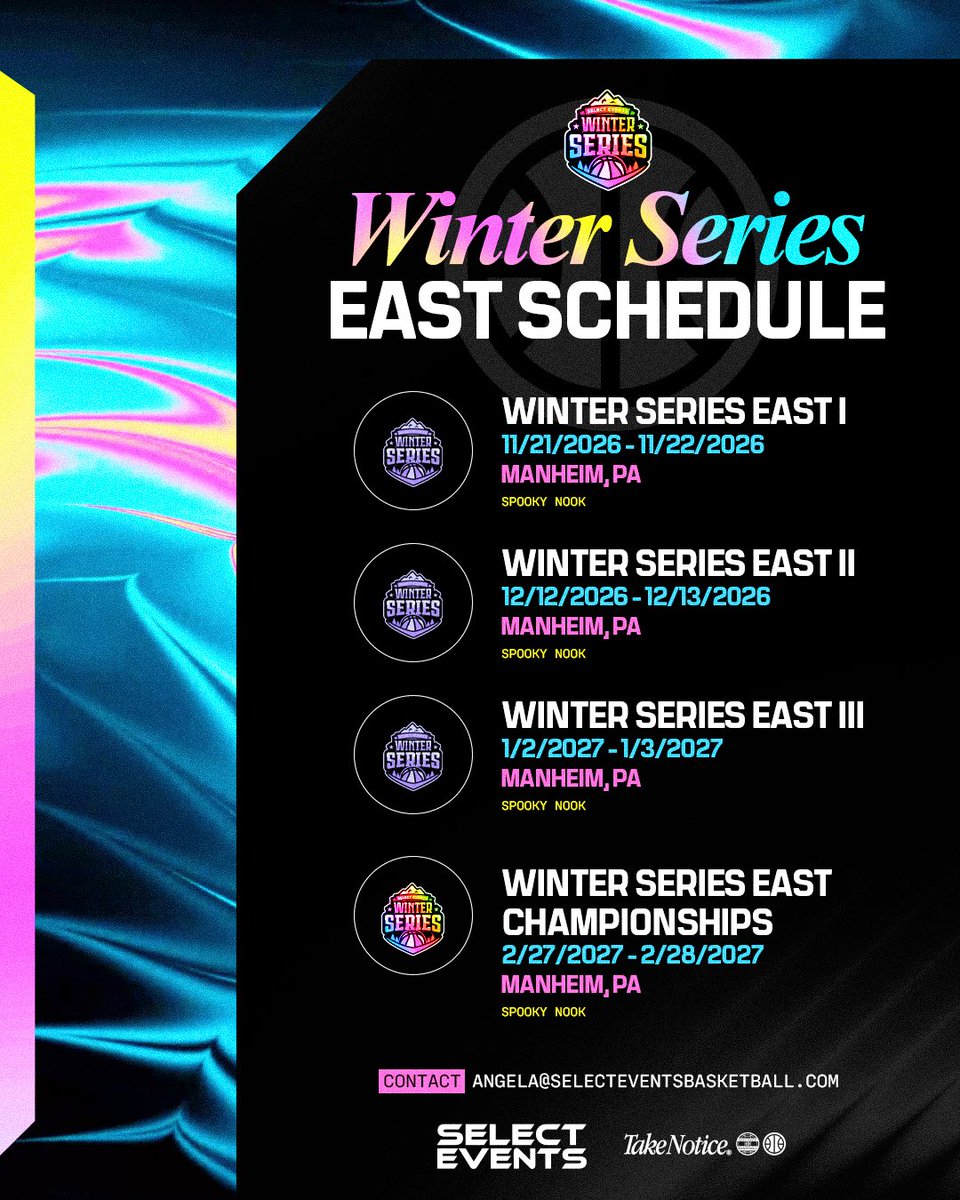 Angela_SEBBall's tweet photo. Winter Series is BACK!

Last season was our BIGGEST yet: sold-out events, packed gyms &amp; the best competition in the country! 
2026 we’re going even BIGGER. 🔥

The next generation starts here 🤩 

@KPannell71 @ShaneLaflin @bballjkey https://t.co/xmUXodQ2BB