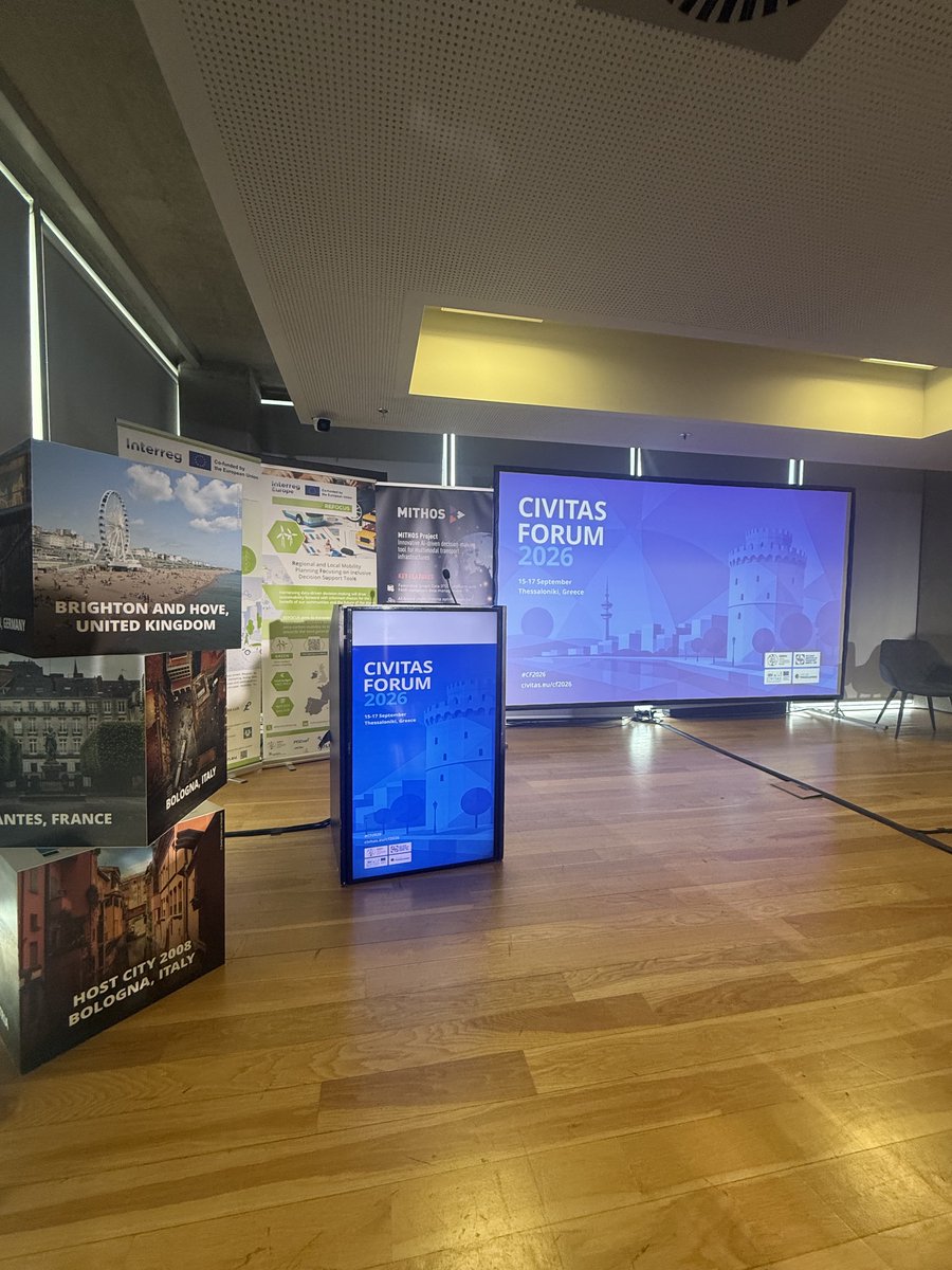 INTERREGADRION's tweet photo. Live from CIVITAS Forum 2026 in Thessaloniki! 🚆🌍
 
Our #IPADRION Cluster 9 "Carbon Neutral City Transport" co-hosted today's side event on advancing SUMP implementation across functional cities.  

The interactive World Café brought fantastic energy, vibrant discussions, and fresh ideas to the table, turning urban mobility strategies into practical, climate-neutral actions! 💡🚲  

🔗 Learn more about Cluster 9: https://t.co/An0cwT61Qa

#CIVITAS2026 #SustainableMobility #SUMP #UrbanMobility #Interreg