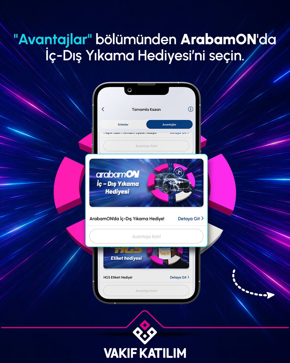 VakifKatilim's tweet photo. Tamamla Kazan ile mobil şubemizde görevleri tamamlayın, ArabamON’dan standart iç-dış oto yıkama hediyenizi alın!

Detaylar web sitemizde!

#VakıfKatılım https://t.co/k4cQwJIRo1