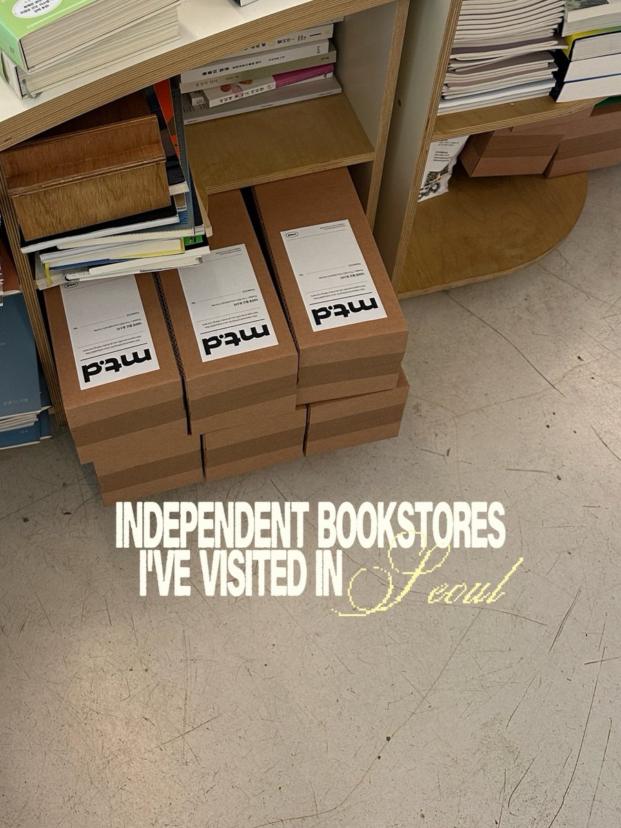 33readss's tweet photo. รวมร้านหนังสืออิสระเกาหลีที่เราไปมาล่าสุด (กันยา 2026)✨

1. Storage book &amp; film (스터리지북 앤 필림)
หนังสือภาษาเกาหลี
📍แฮบังชน 

2. Pulmujil (풀무질)
หนังสือภาษาเกาหลี &amp; หนังสือภาษาอังกฤษมือสอง
📍แฮบังชน 

3. byeolcheck (별책부록)
หนังสือภาษาเกาหลี &amp; artbook 
📍แฮบังชน https://t.co/iWRusRzOya
