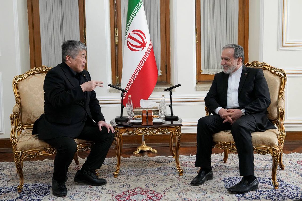 IrnaEnglish's tweet photo. Kenji Isezaki, a member of Japan's House of Councillors, met with Foreign Minister @araghchi here in Tehran on Tuesday. https://t.co/92d6hTJi9I