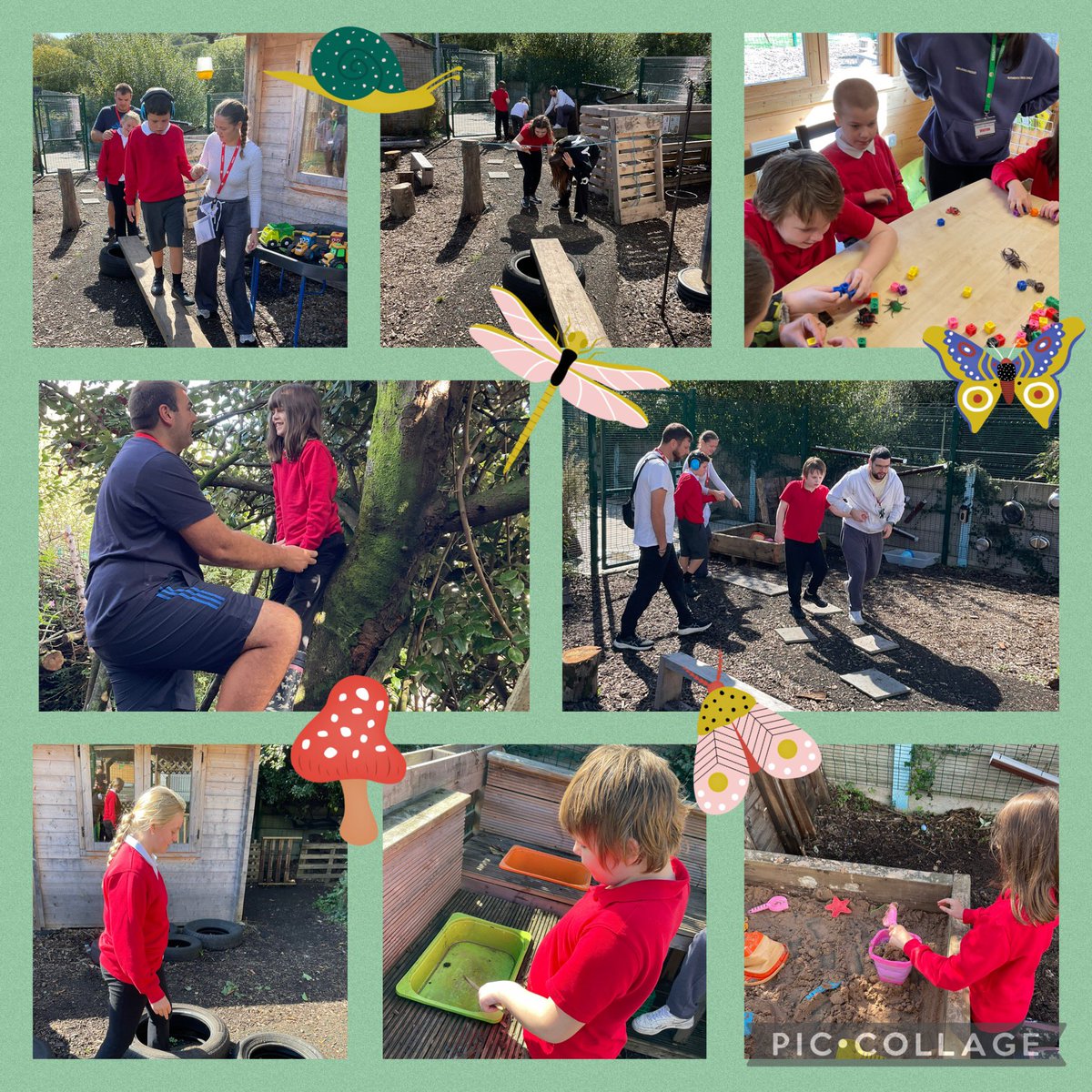 YsgolHenFelin's tweet photo. This morning in #DosbathMelynB we had forest schools, where we completed an obstacle course, climbed trees and cooked up a storm in the forest kitchen!🐞🐛🌳Then this afternoon, we explored our first #YHFCOREconnect word, which was ‘more’. 🌈🌟 https://t.co/P1yH3juf8h
