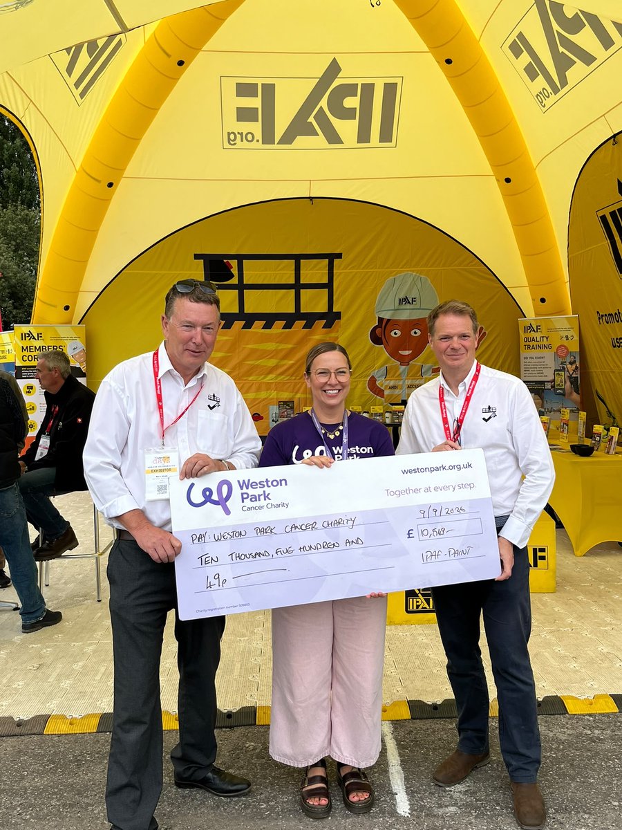 IPAForg's tweet photo. We are absolutely thrilled to present a cheque for £10,549.49 to Weston Park Cancer Charity.  
💙 Thank you to everyone who has supported PAINT so far! 
🔗𝗥𝗲𝗮𝗱 𝘁𝗵𝗲 𝗳𝘂𝗹𝗹 𝘀𝘁𝗼𝗿𝘆: https://t.co/PDG6Igq8DU   
🎨 G𝗲𝘁 𝗶𝗻𝘃𝗼𝗹𝘃𝗲𝗱: https://t.co/uweL0N1SJs #IPAFPAINT https://t.co/ei9FtJJSuI