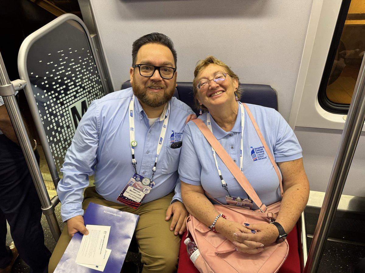 ACSCAN's tweet photo. And they’re off! Cancer advocates head to Capitol Hill to attend meetings with their members of Congress. The best way to get there? @wmata, of course! Just like the locals ✨

#CancerLobbyDay https://t.co/1dHrTTTaDd