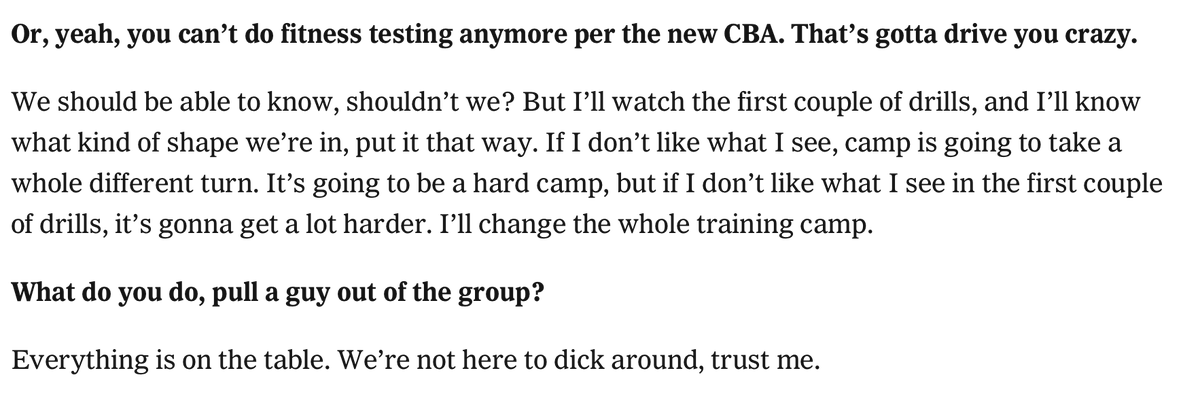 Aportzline's tweet photo. #CBJ coach Rick Bowness is ready to get camp started. How about this back and forth? https://t.co/s0fquj26Dy