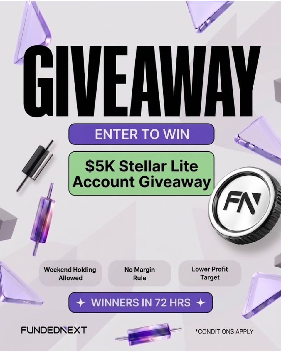 FxPulseHQ's tweet photo. 🎉 GIVEAWAY TIME! 🎉
2× $5K Stellar Lite Giveaway 🚀

To qualify for this giveaway, complete all the steps below:

✅ Follow and tag: @FundedNext, @galibsyed_ , @Flynnn_FN, @Aeroonfx and @FxPulseHQ 
✅ Like and repost.
✅ Comment on the giveaway post, sharing what you love most about FundedNext.
✅Join telegram: https://t.co/awYzlf0LGD
Also follow:
@_Solicilorfx @meeksese @katsinawafx @ABFXKILLER @CharlesFT_ 
📅 Winners will be announced in 3days.

🍀 Good luck, everyone!